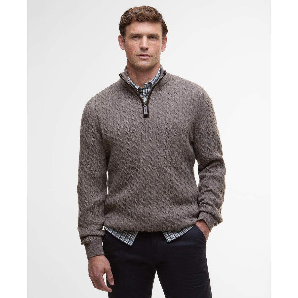 Barbour Men's Ramsden Half Zip Knitted Jumper