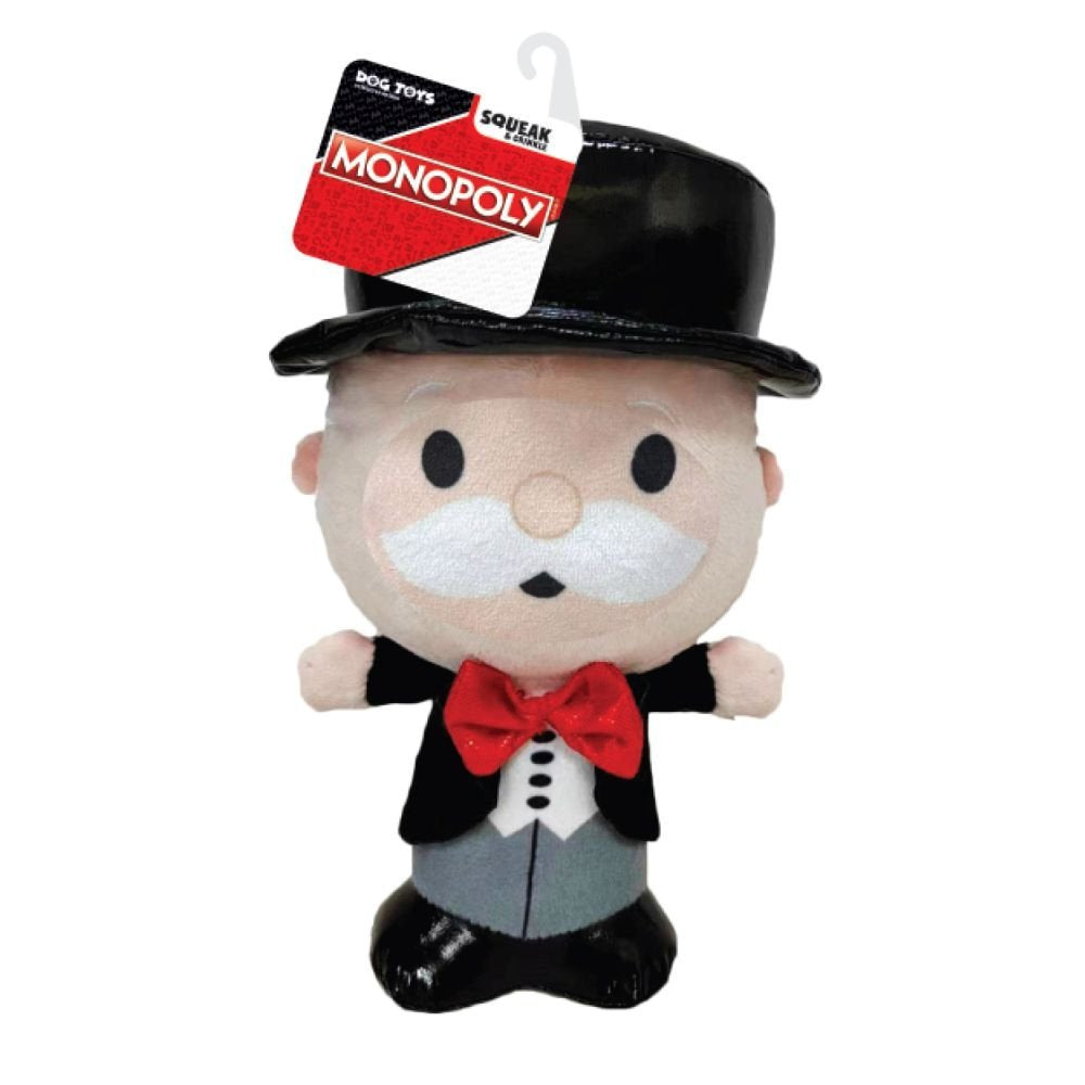 Hasbro Dog Toy - Monopoly Mr. Money Bags Squeak & Crinkle
