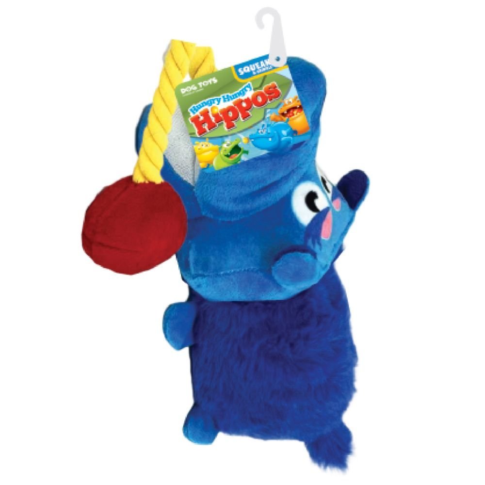 Hasbro Dog Toy - Hungry Hippos Squeak & Tug Plush