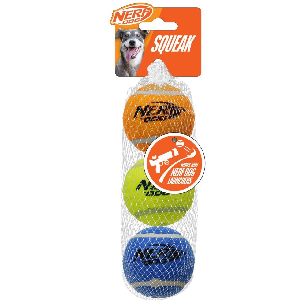 Nerf Dog Squeak Tennis Ball 3pk