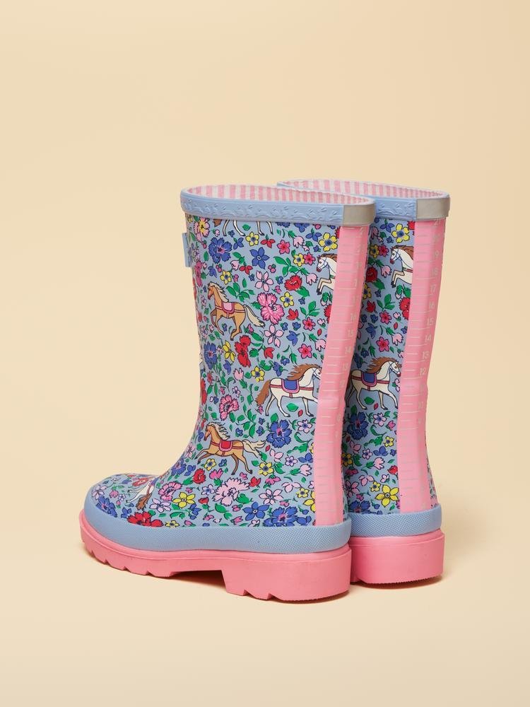 Joules Girls Junior Welly Print Wellies