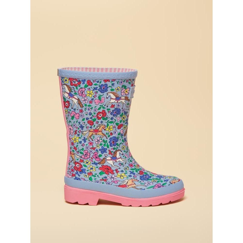 Joules Girls Junior Welly Print Wellies