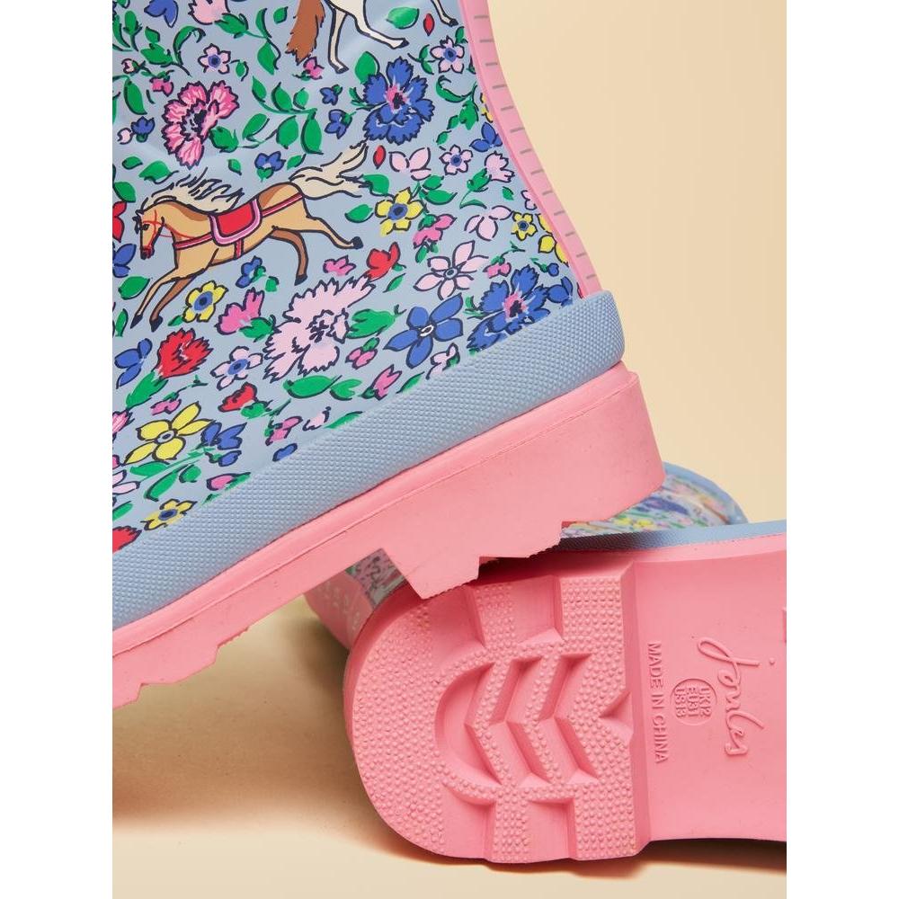 Joules Girls Junior Welly Print Wellies