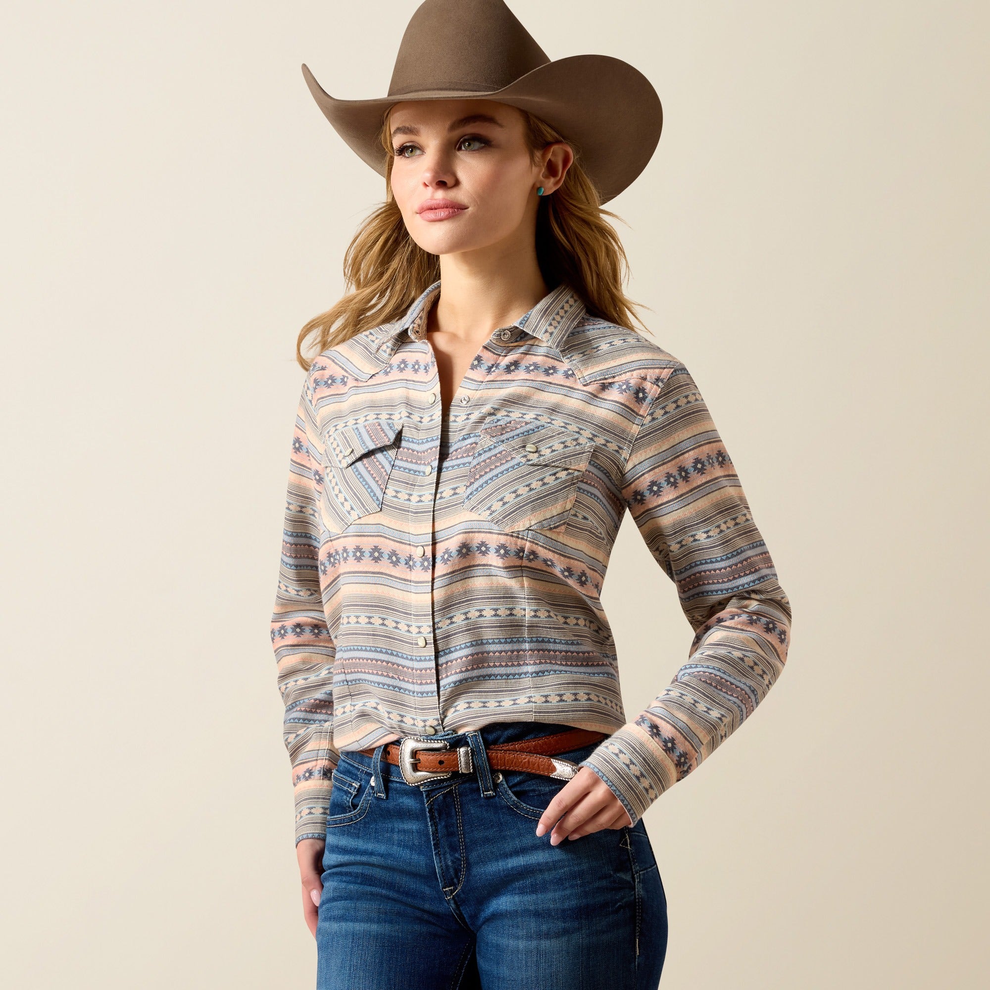 Ariat Women's Arizona Western Snap Shirt Long Sleeve