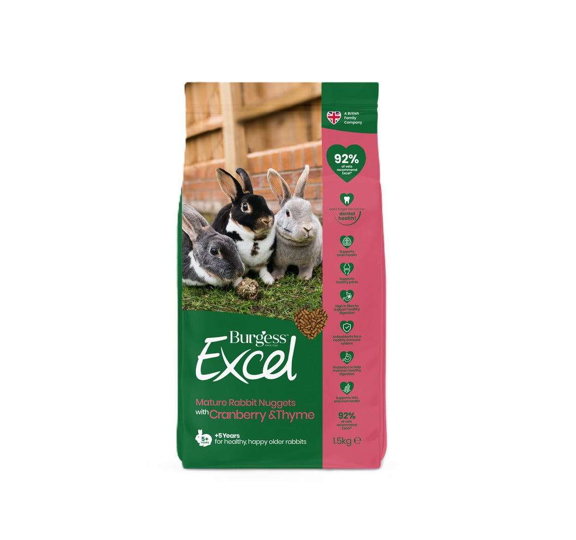 Burgess Excel Rabbit Mature Nuggets - 1.5kg
