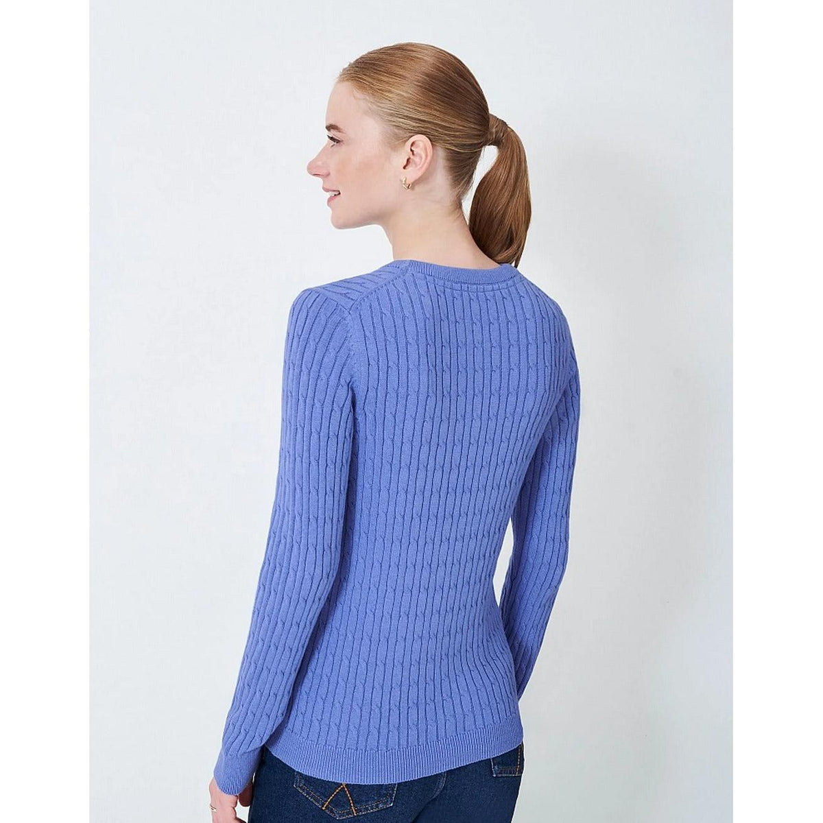 Crew Clothing Women's Heritage Crew Neck Cable Jumper