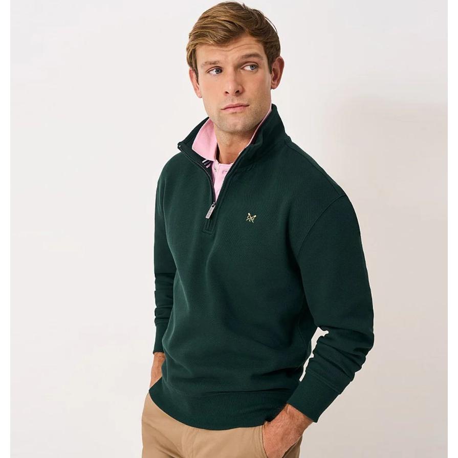 Crew Clothing Pique Half Zip Sweat