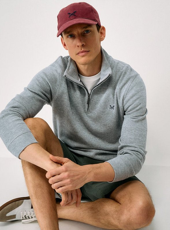 Crew Clothing French Rib 1/2 Zip Sweatshirt