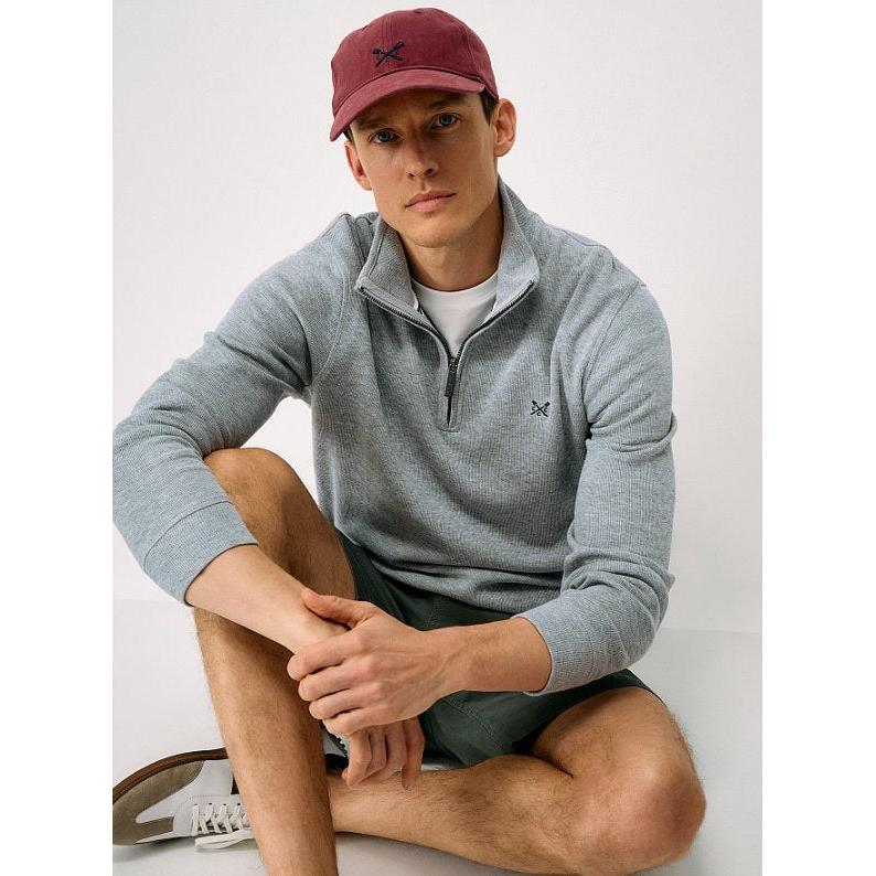 Crew Clothing French Rib 1/2 Zip Sweatshirt