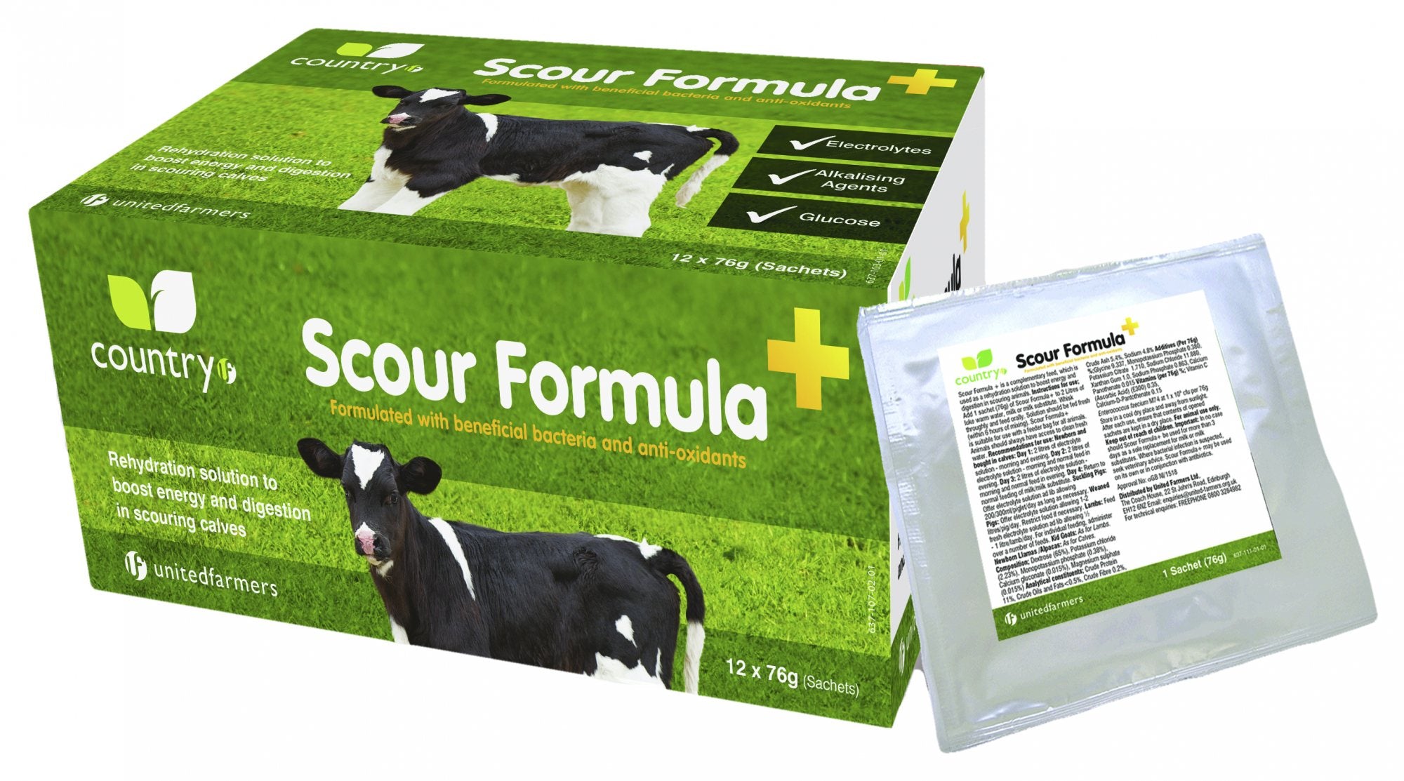 Country Uf Scour Formula 12 X 76g Sachets