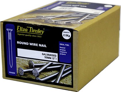 50mm Galv Round Wire Nail 2.5kg Pack
