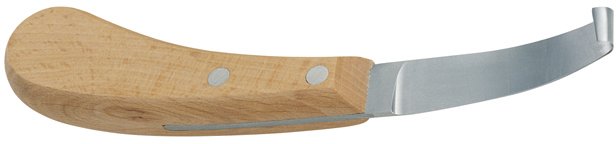 Hoof Knife Left Hand Wooden Handle