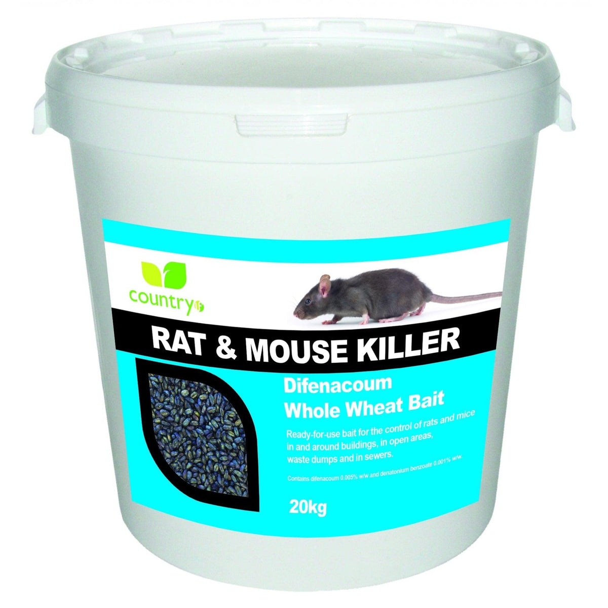 Country Difenacoum Whole Wheat Rat Bait - 20kg