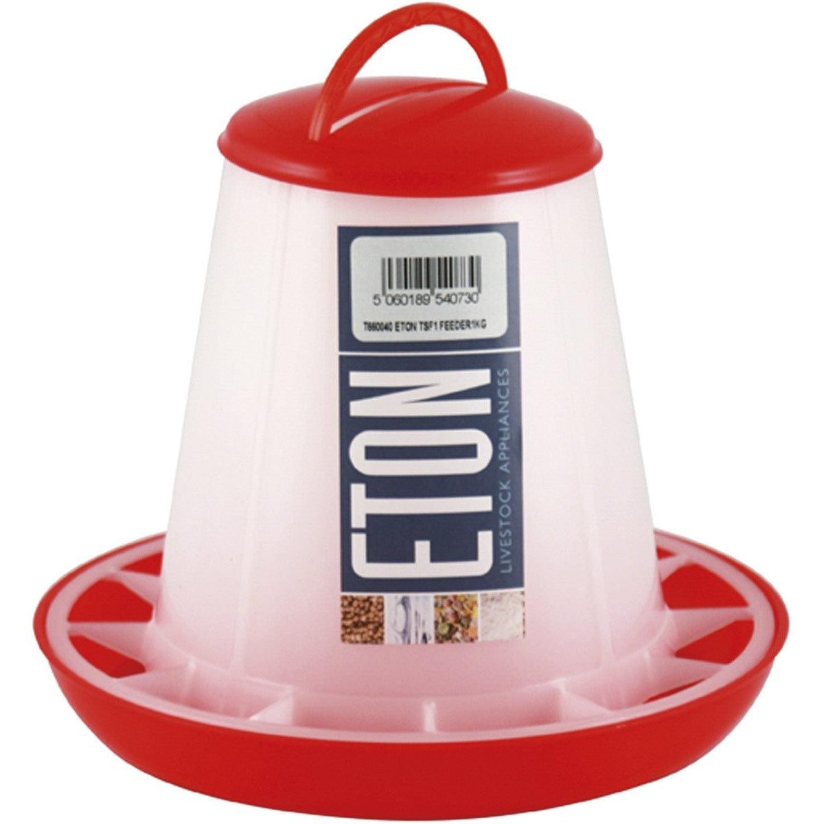 Plastic Chick Silo Feeder Red Base Eton