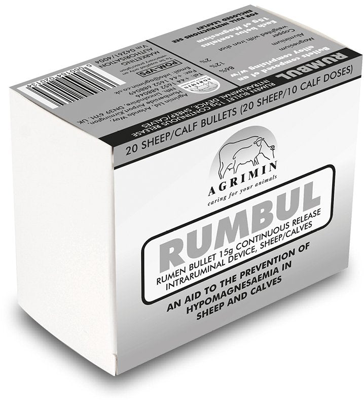 Agrimin Rumbul Sheep - 20pk Magnesium Bolus