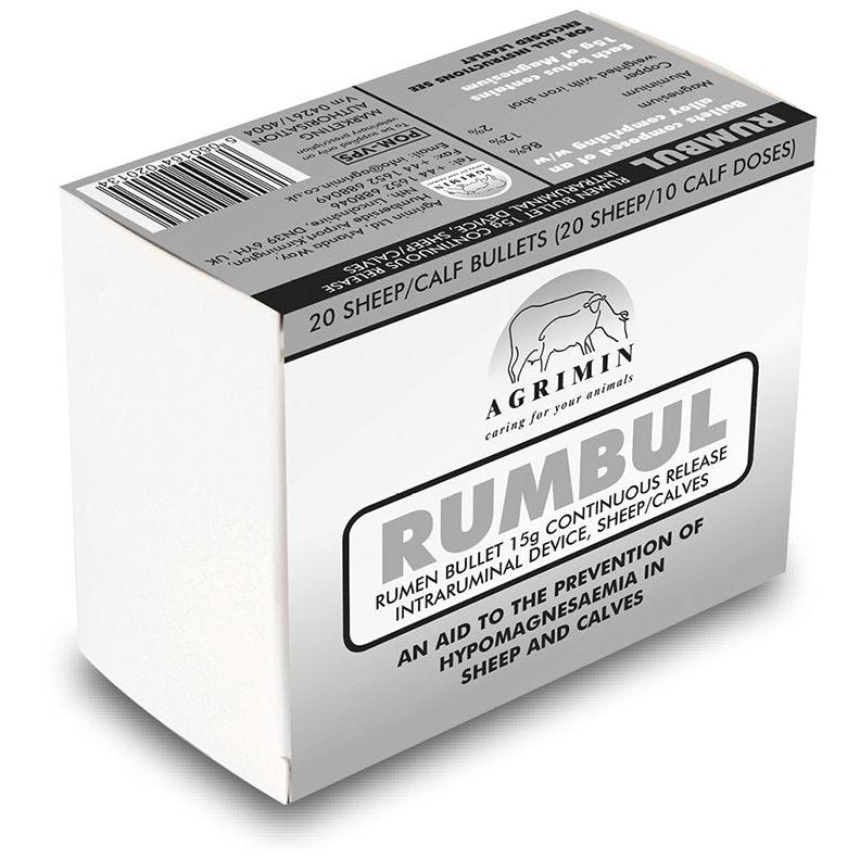 Agrimin Rumbul Sheep - 20pk Magnesium Bolus