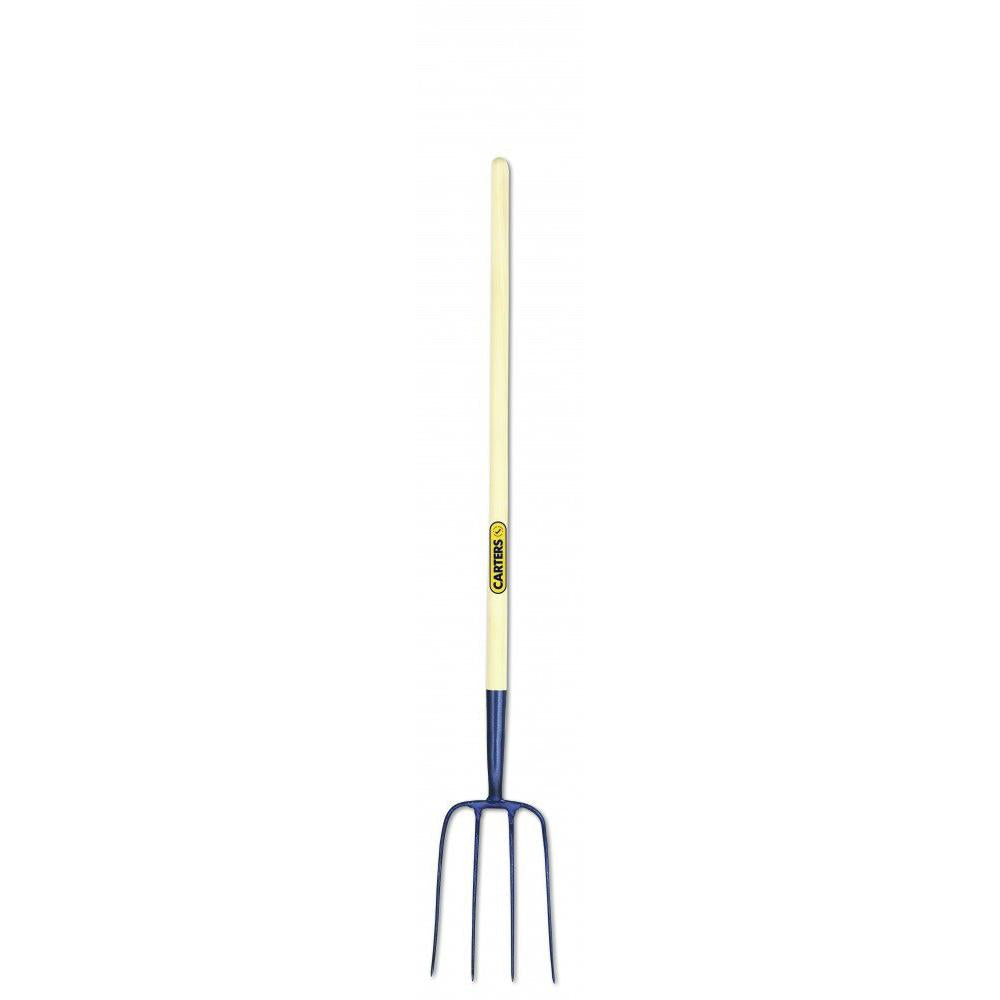 Manure Fork - Wood 4 Prong Long Handled