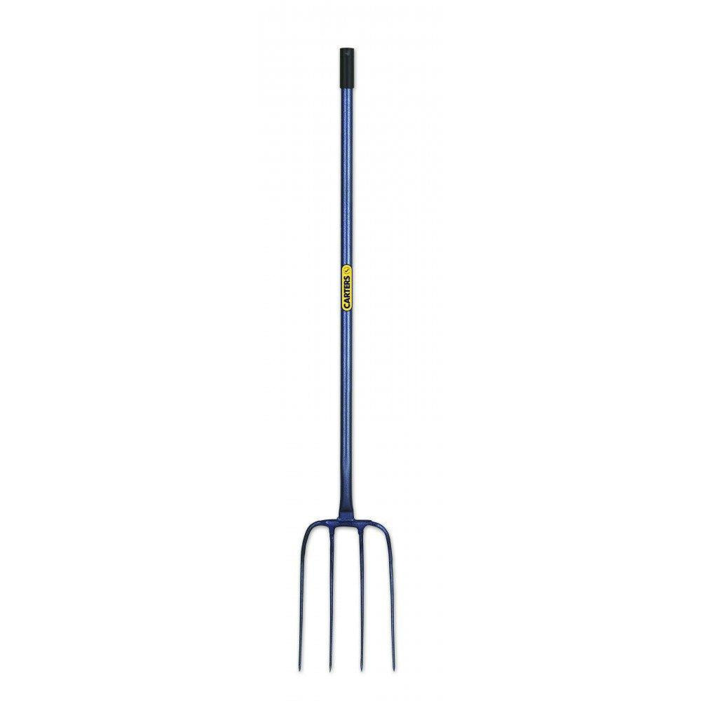 Manure Fork - Metal 4 Prong Long Handled