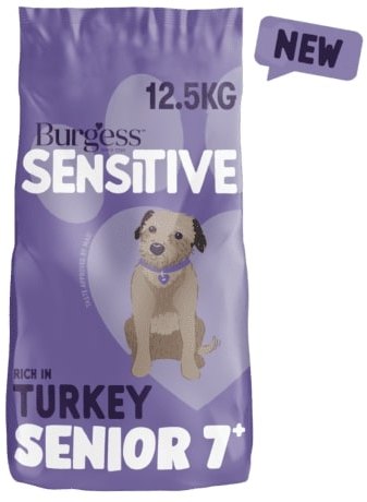 Burgess Sensitive Senior - Turkey & Rice - 12.5kg