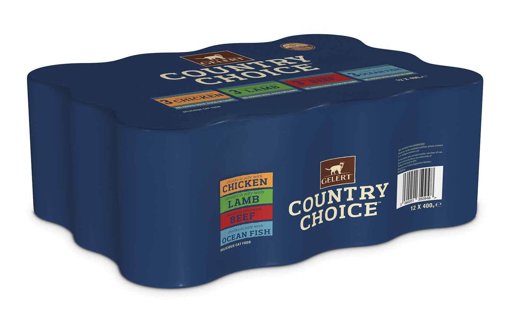 Gelert Country Choice Cat Mixed Variety - 12 X 400g
