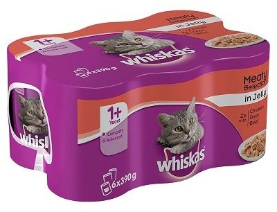 Whiskas Cat Food 6 X 390g Mixed Variety