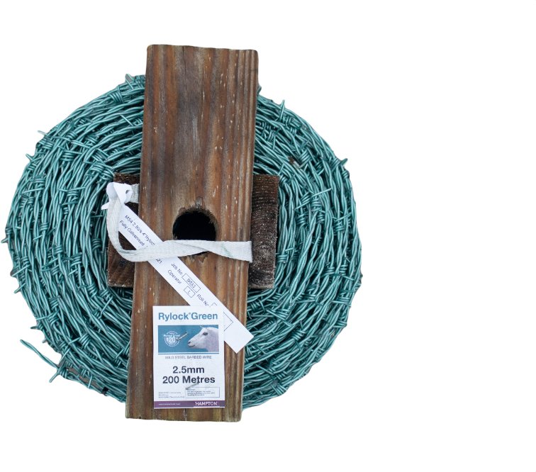 Rylock Green Barbed Wire Medium - 200m