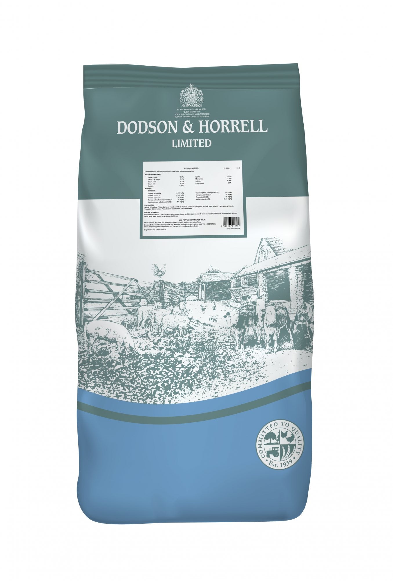 Dodson & Horrell Ostrich Grower Pellets - 20kg
