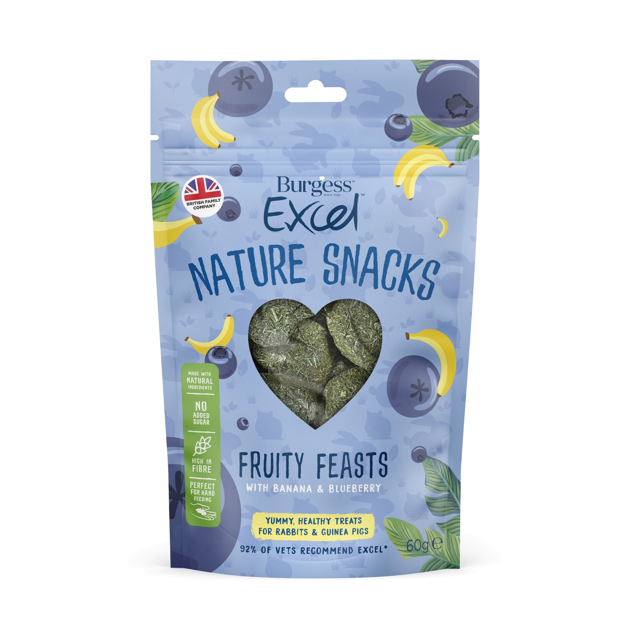 Burgess Excel Nature Snacks Fruity Feasts - 60g