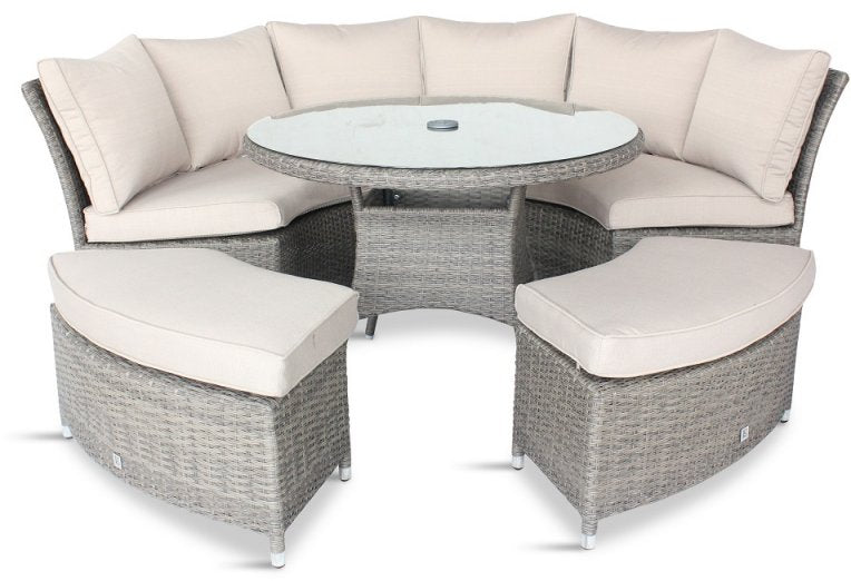 Monaco Stone Dining Modular Curved
