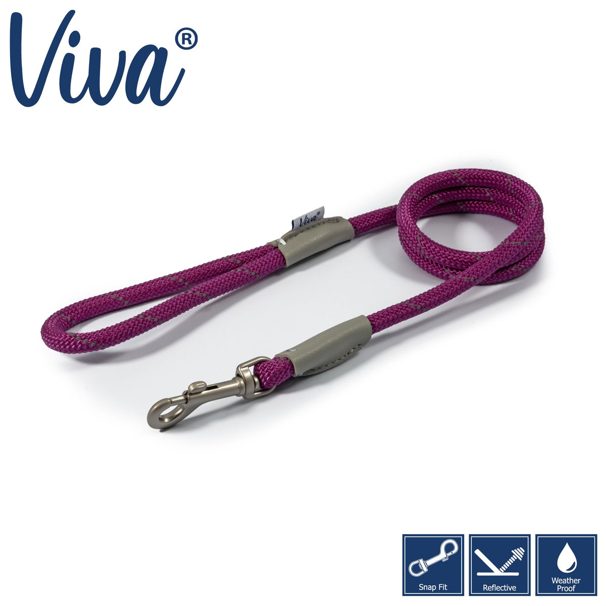 Ancol Rope Lead Reflective - 1.07m X 10mm