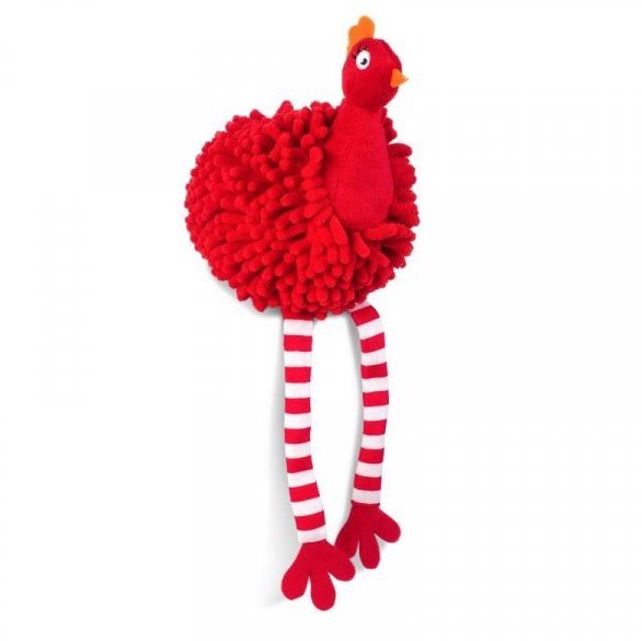 Zoon Red Noodly Partridge Dog Toy