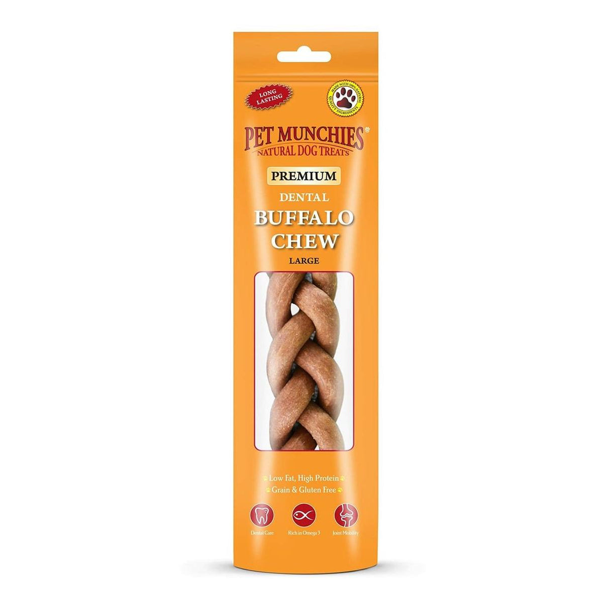 Pet Munchies Buffalo Dental Chew Large - 90g