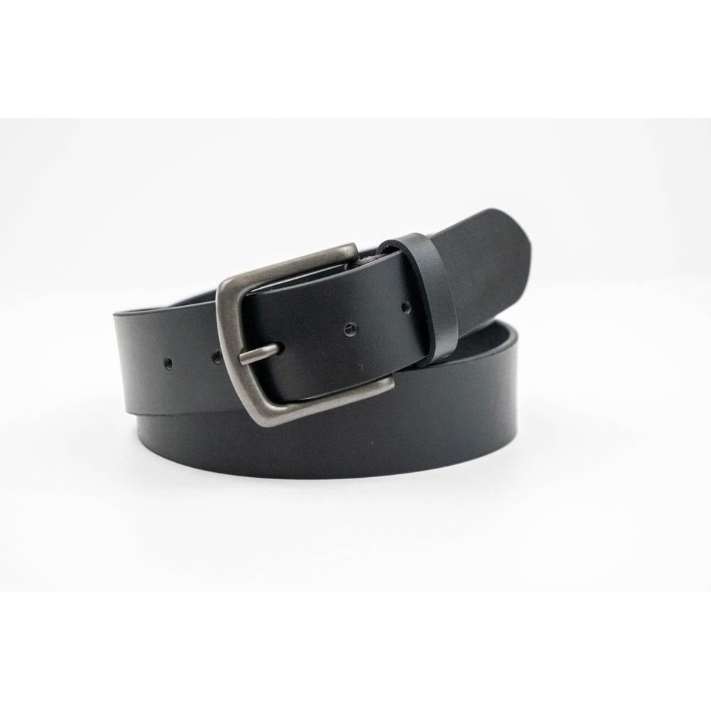 Charles Smith 40mm Leather Belt With Gun Metal Buckle