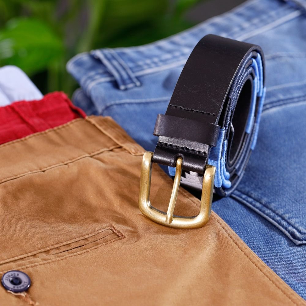 Ibex Of England 35mm Polo Pattern Leather Belt