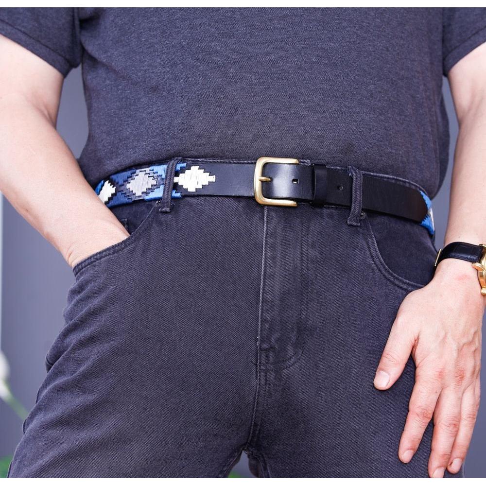 Ibex Of England 35mm Polo Pattern Leather Belt