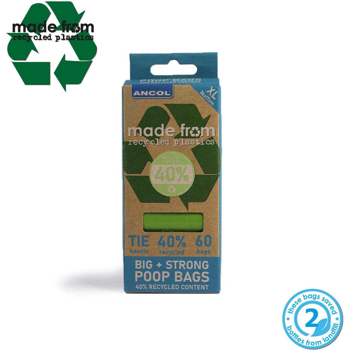 Ancol Made From Poop Bag - 4 X Refill Pack