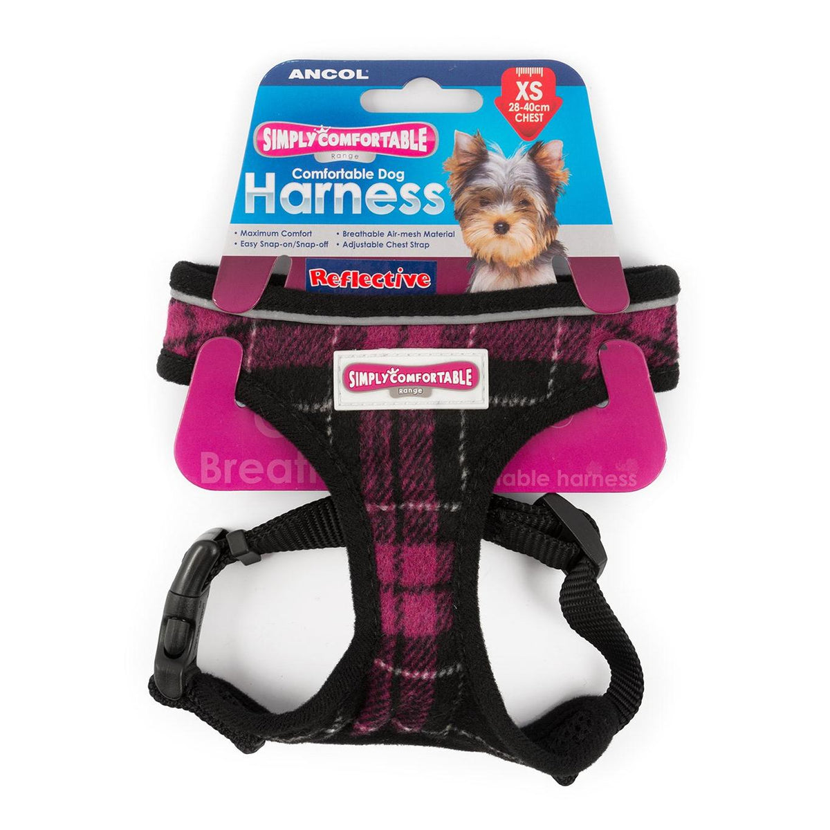 Ancol Tartan Comfort Harness - XS/28-40cm