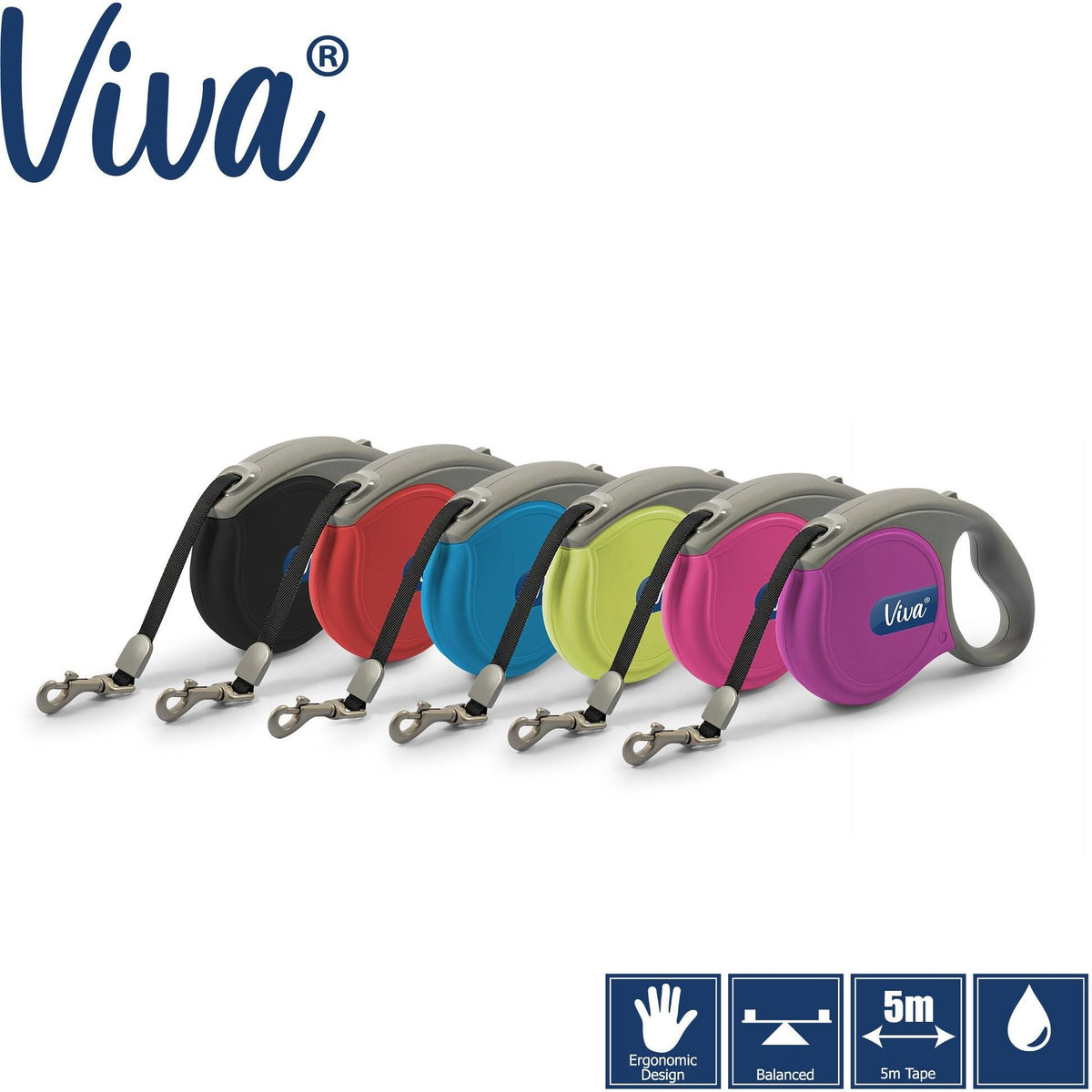 Ancol Viva Extendable Lead - Large / 5mtr