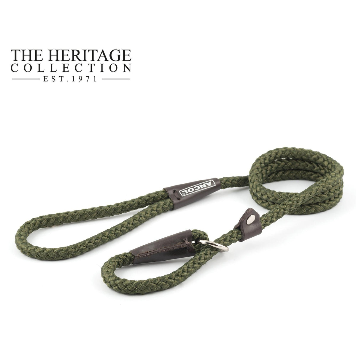 Ancol Heritage Nylon Rope Slip Lead - 1.50m X 8mm