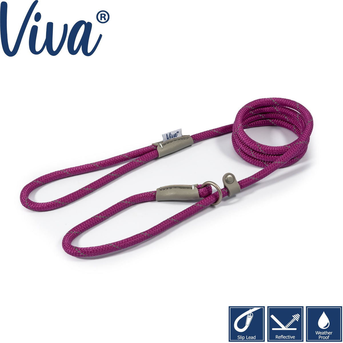 Ancol Nylon Rope Slip Lead - 1.5m X 12mm