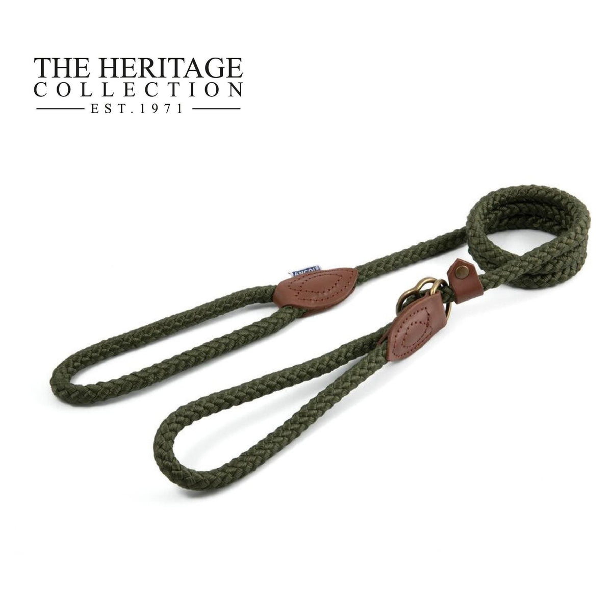 Ancol Heritage Rope Slip & Control Lead - 1.5mx12mm
