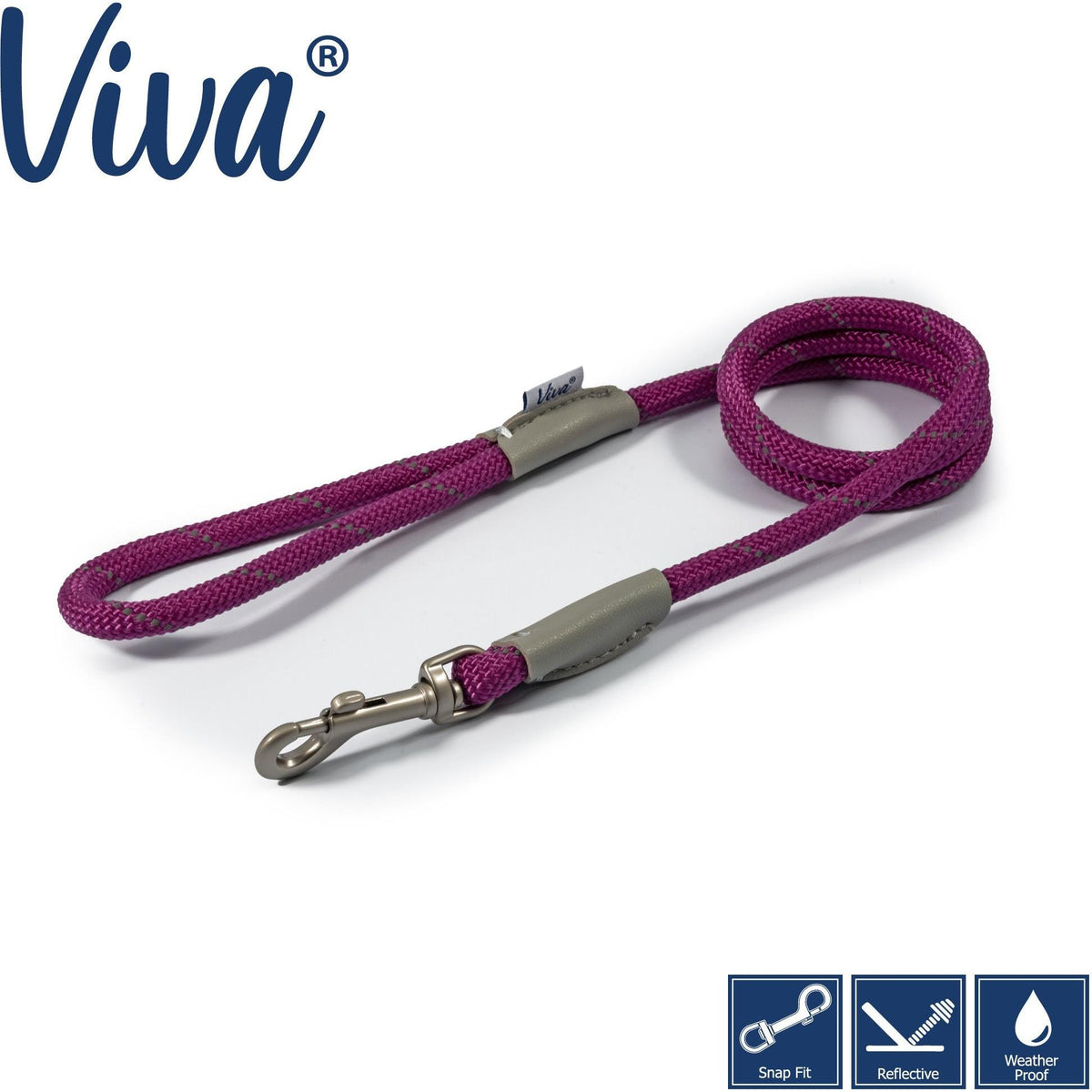 Ancol Rope Lead Reflective - 1.07m X 12mm