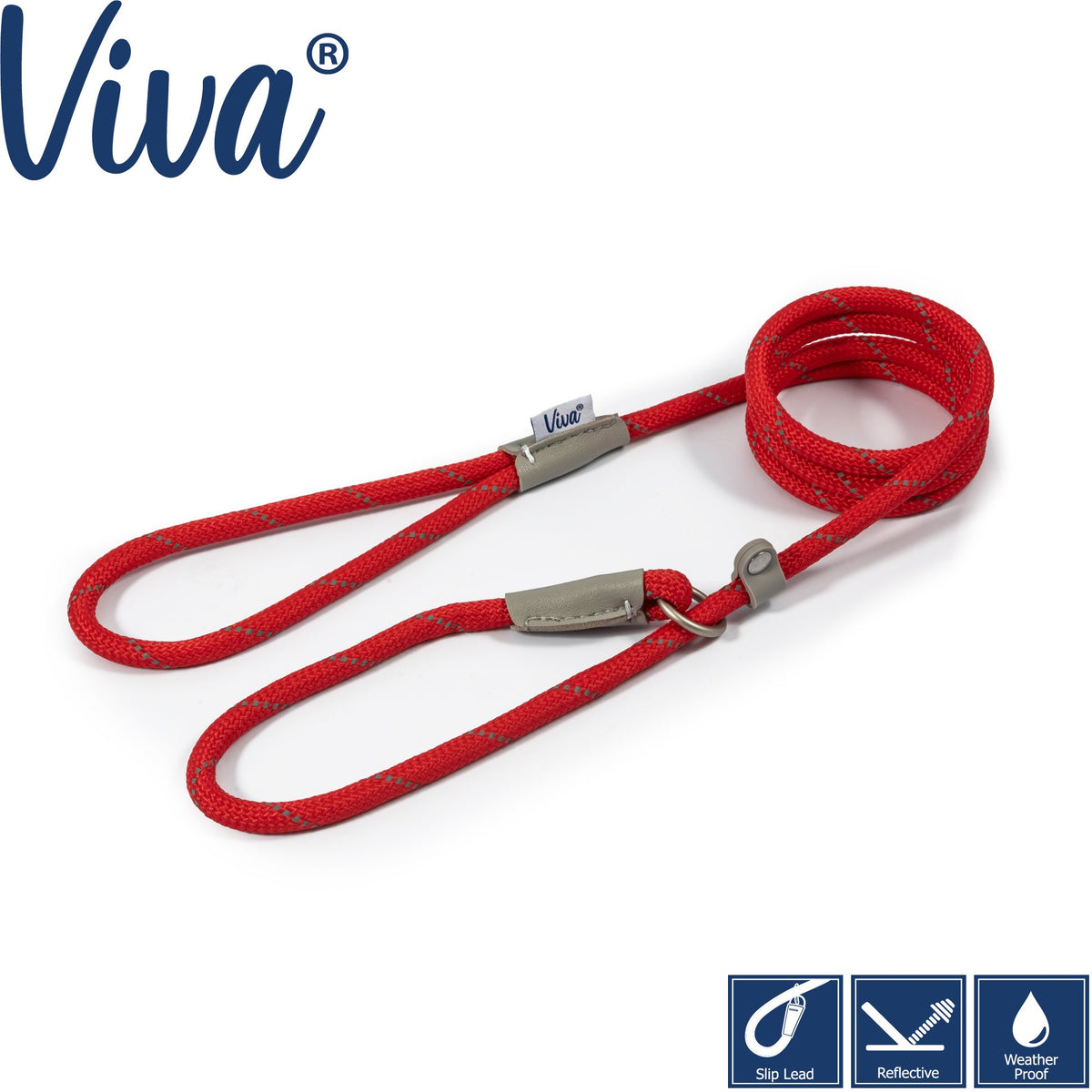 Ancol Rope Slip Refelective Lead - 1.2mx10mm