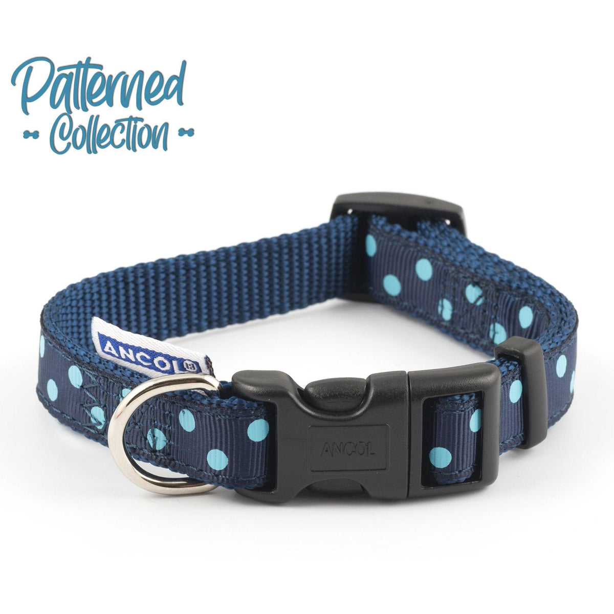Ancol Vintage Polka Nylon Collar - 20-30cm
