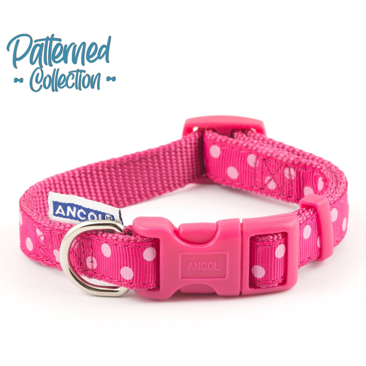 Ancol Vintage Polka Nylon Collar - 45-70cm