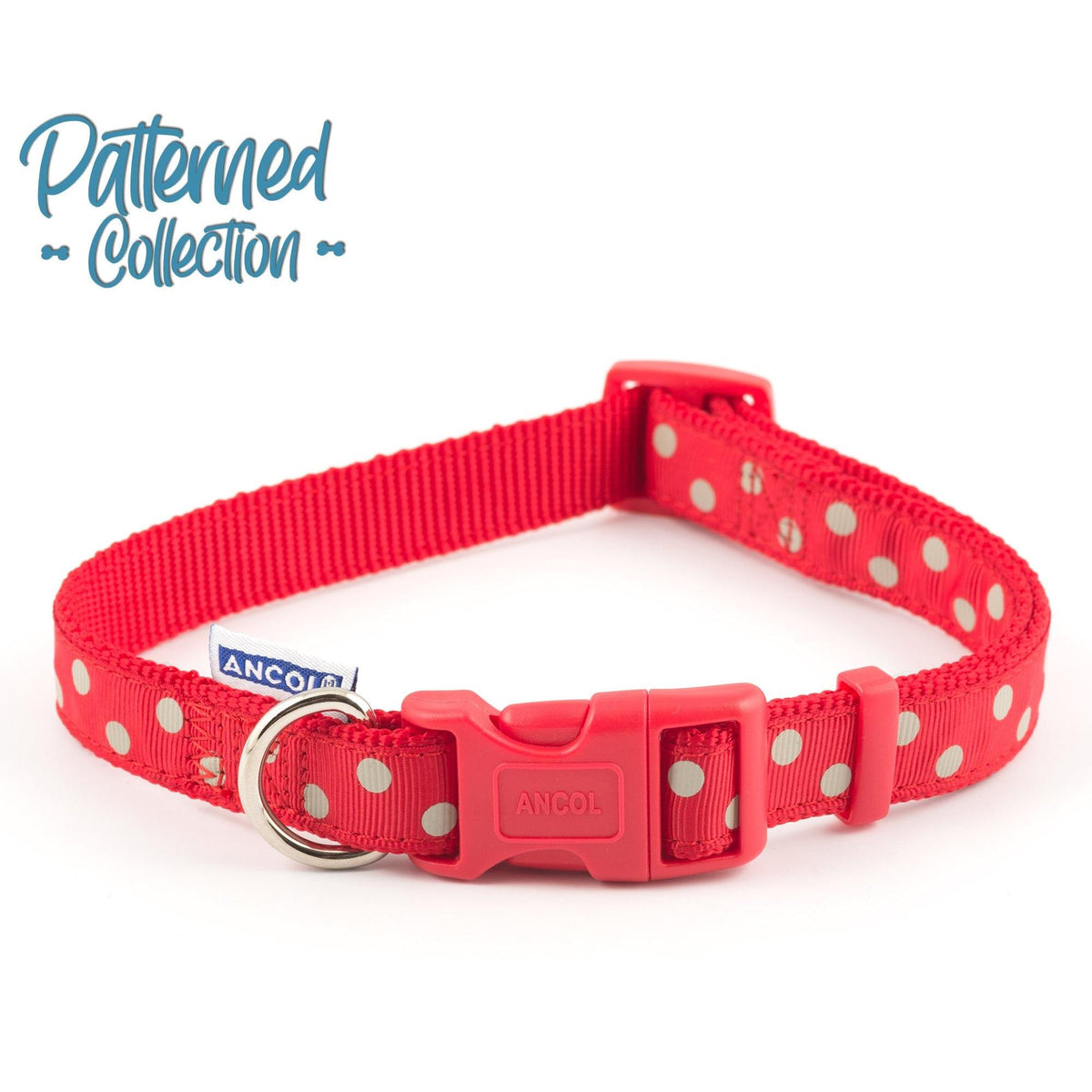 Ancol Vintage Polka Nylon Collar - 45-70cm