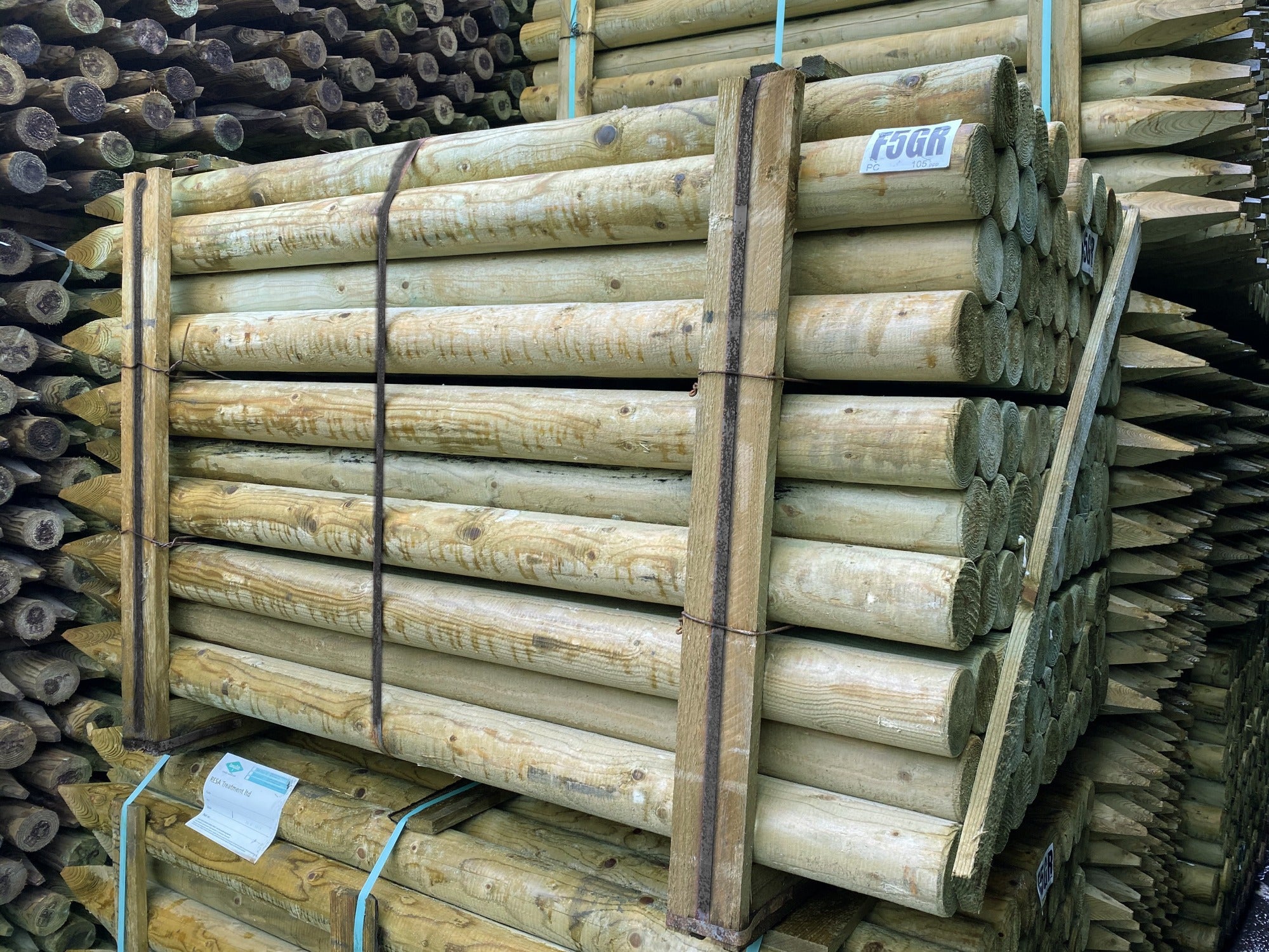 Treated Permapost - Machined Round - 1.8m X 100mm