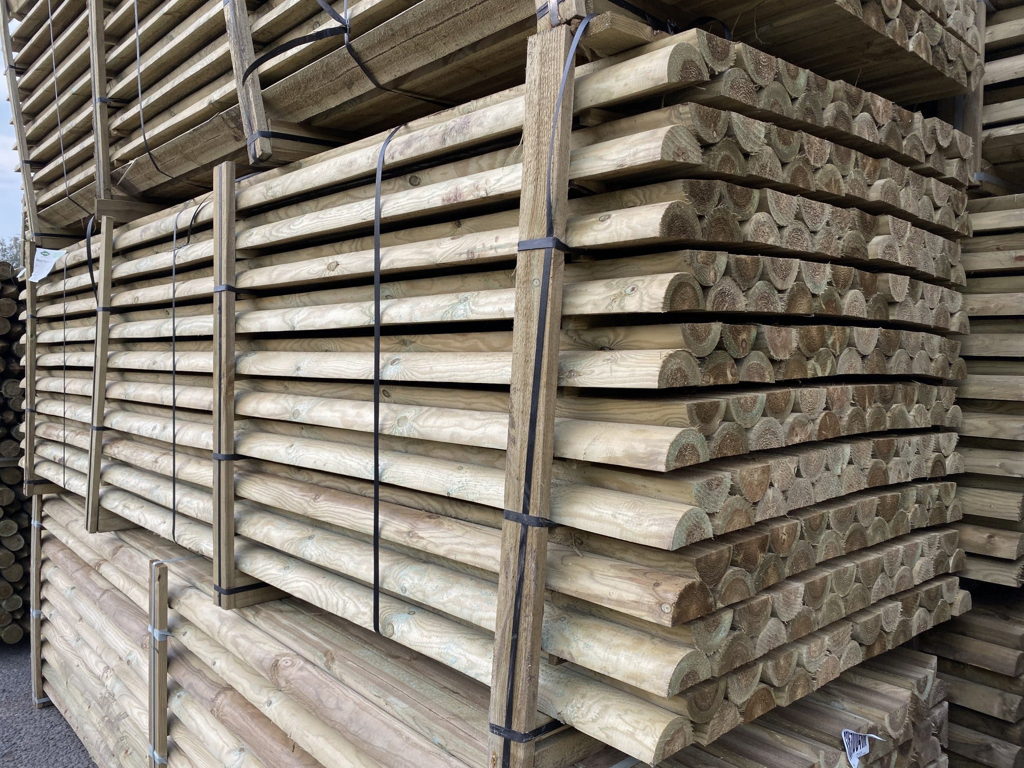 Treated Rail - Perma Half Round - 3.66m X 100mm