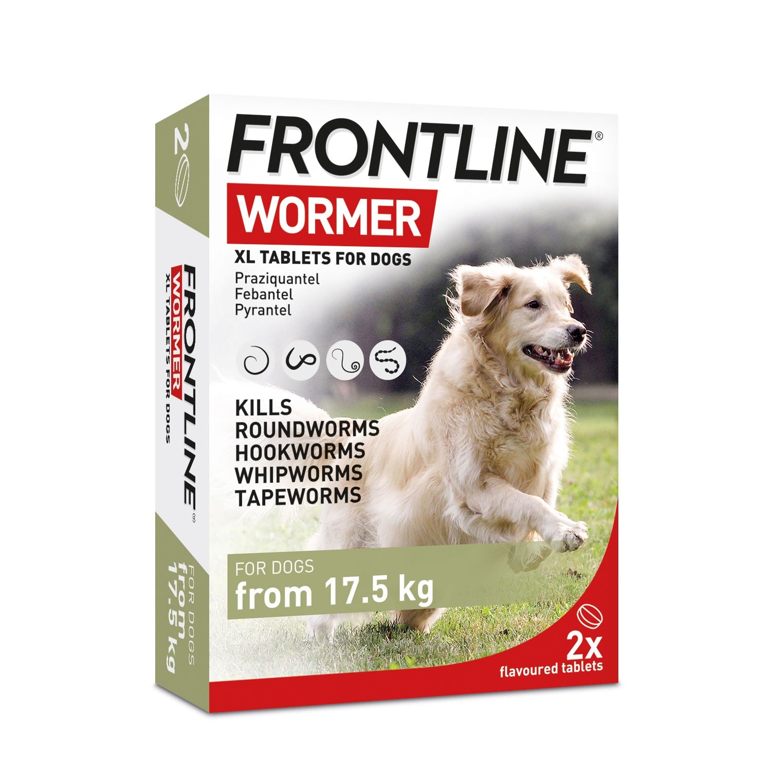 Frontline Wormer Tablets For Dogs - 17.5kg+ - 2pk