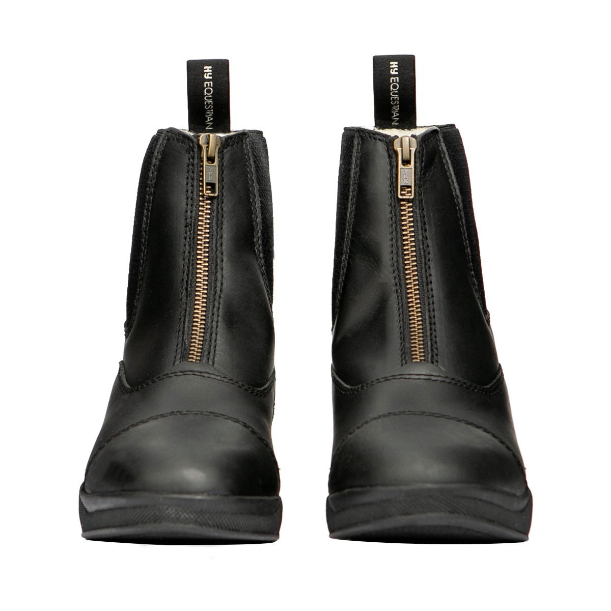 Hy Fleeced Lined Wax Leather Zip Jodhpur Boot